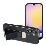 LEATHER Case Kickstand per SAMSUNG Galaxy A25 5G nero