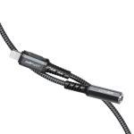 ACEFAST Cavo Audio per Lightning 8-pin - Jack 3.5mm (femmina) MFi lega di alluminio C1-05 18cm grigio