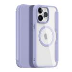 Fondina DUX DUCIS SKIN X PRO compatibile con MagSafe per IPHONE 15 Pro Max viola