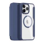 Fondina DUX DUCIS SKIN X PRO compatibile con MagSafe per IPHONE 15 Pro Max blu