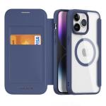 DUX DUCIS wallet case SKIN X PRO compatible with MagSafe for IPHONE 15 Pro blue