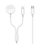 WiWU - Caricabatterie wireless 2-in-1 Wi-M10 per Apple Watch + cavo Lightning