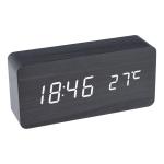 Electronic desk clock with weather station, black NSD-5020