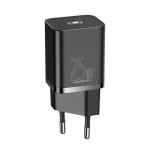 Caricabatterie di rete BASEUS Tipo C + cavo Tipo C a Tipo C PD QC3.0 3A 25W TZCCSUP-L01 nero