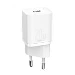 Caricabatterie di rete BASEUS Tipo C + cavo Tipo C a Lightning PD QC3.0 3A 20W TZCCSUP-B02/CCCJGCE-D bianco