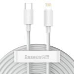 BASEUS cable Type C to Lightning PD 5A 20W Wisdom TZCATLZJ-02 2 pcs 1,5 m white