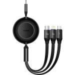 BASEUS Cavo 3-in-1 da Tipo C a Micro USB / Lightning / Tipo C PD QC4.0 3,5A 100W CAMJ010201 1,1 m nero