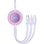 BASEUS Cavo 3-in-1 da Tipo C a Micro USB / Lightning / Tipo C PD QC4.0 3.5A 100W CAMJ010205 1,1 m viola