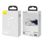 BASEUS cable 3in1 USB A to Micro USB / Lightning / Type C 3,5A CAMLTYS-02 1,5 m white