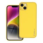 LEATHER Case per IPHONE 14 PLUS giallo