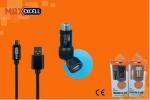 CARICA BATTERIE COMPLETO MICRO USB DA AUTO 3.1A IN METALLO