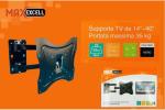 STAFFA DA PARETE PER TV DA 14"- 40" CON BRACCIO