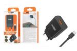 CARICABATTERIE COMPLETO TYPE-C USB 2.4A NERO