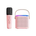 Altoparlante bluetooth a LED con microfono Y1 rosa