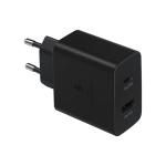 Caricabatteria da rete originale Samsung Fast Charger EP-TA220NBEGEU (head only) 1x USB C, 1xUSB A 3A 35W nero, blister